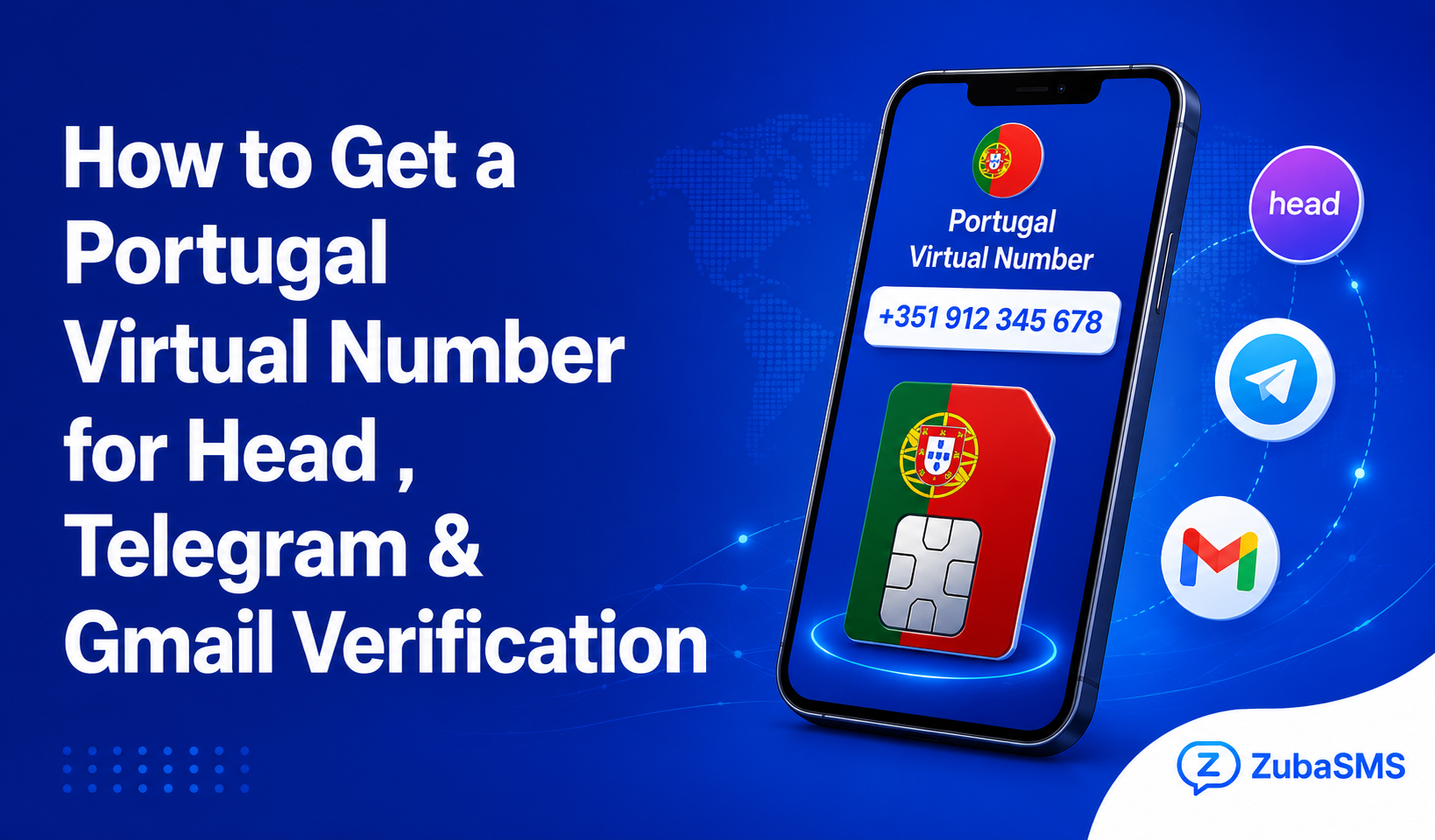 Portugal virtual number for WhatsApp, Telegram, and Gmail verification with secure SMS verification, virtual phone numbers, and instant OTP delivery.