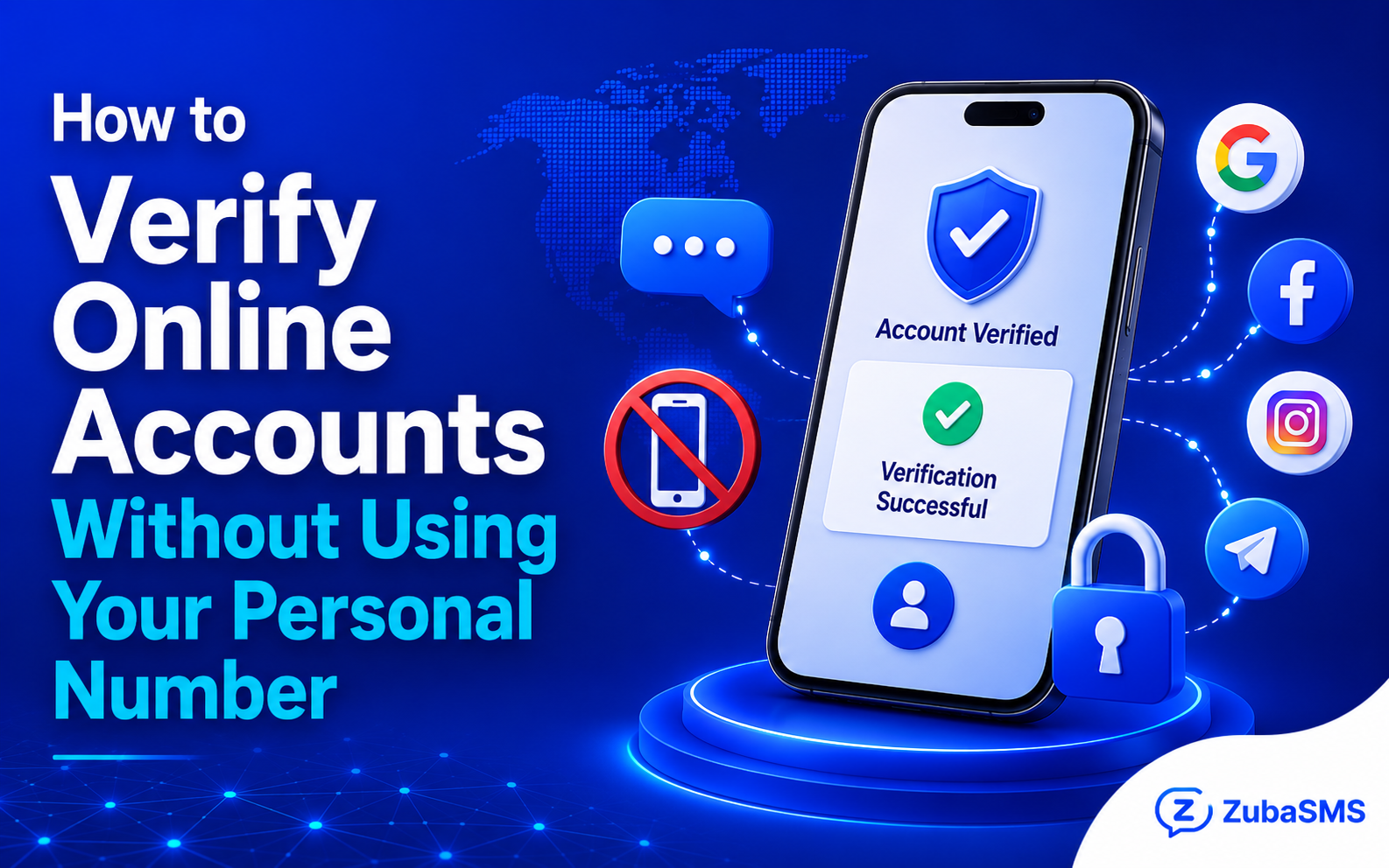 Guide showing how to verify online accounts without using a personal phone number.