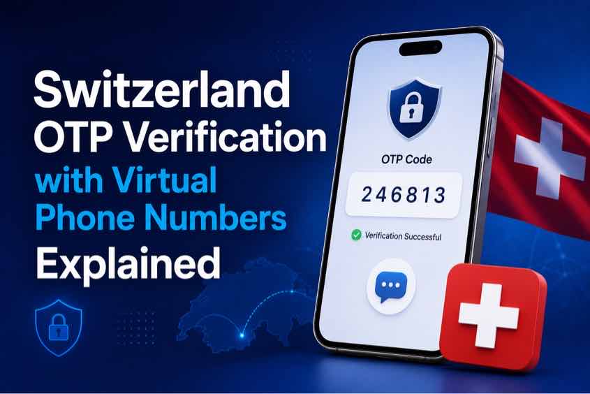 Switzerland OTP Verification using a virtual phone number