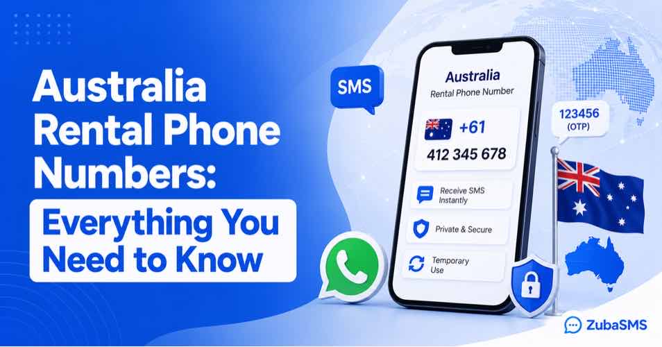 Australia rental phone number displayed on a secure online dashboard for SMS verification and business communication.