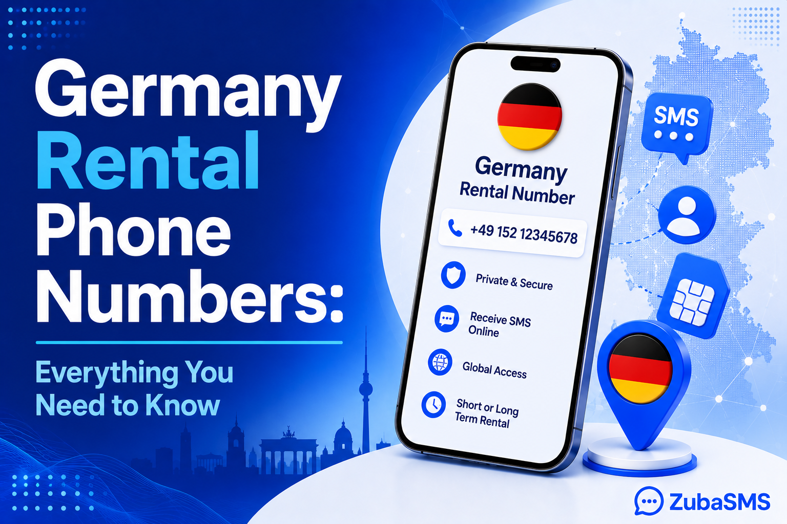 Germany rental phone number for SMS and online verification