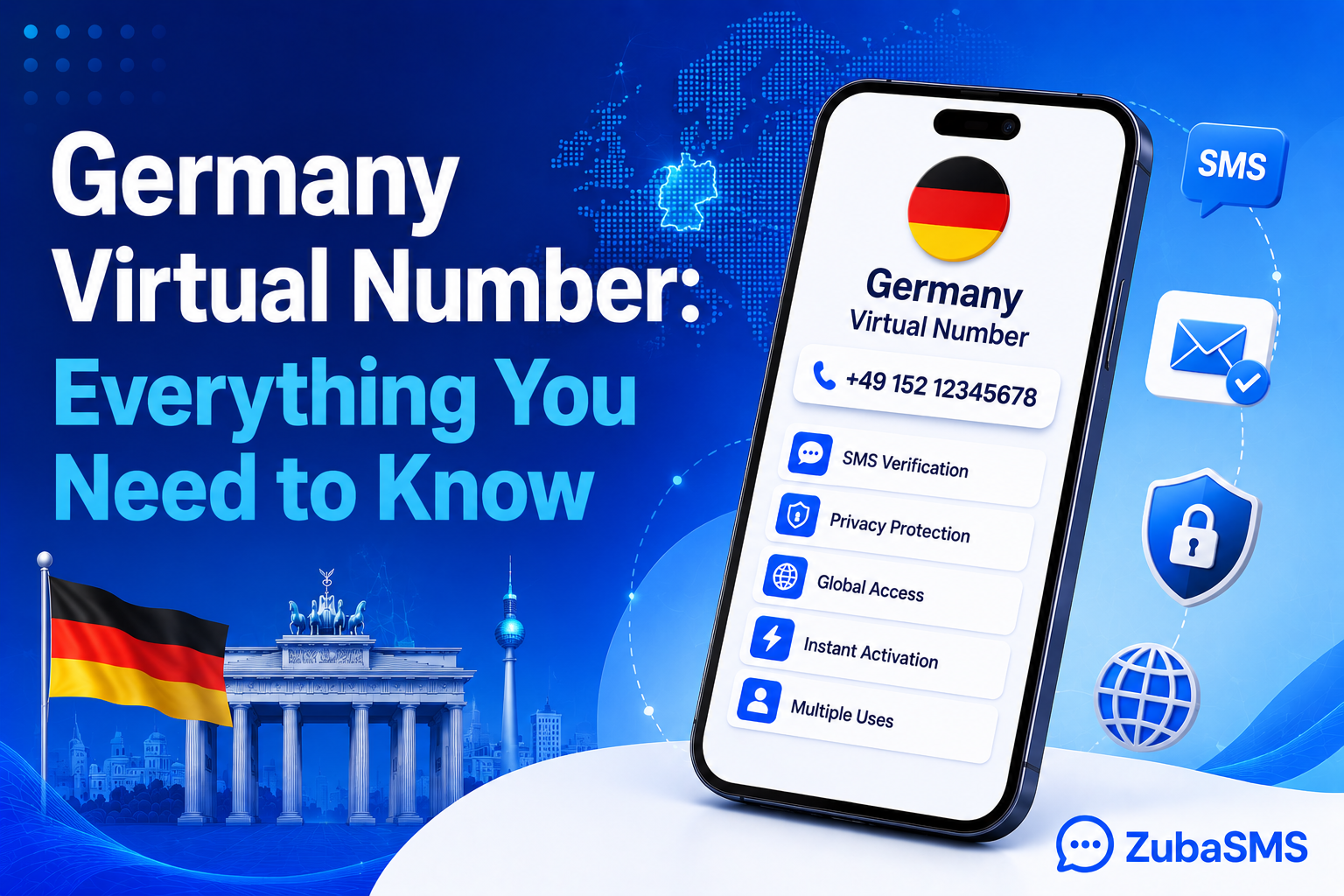 Germany virtual number for SMS and online communication