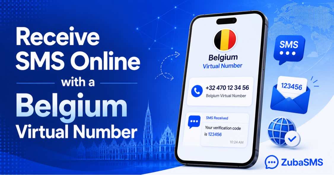 Receive SMS Online Belgium with a virtual phone number