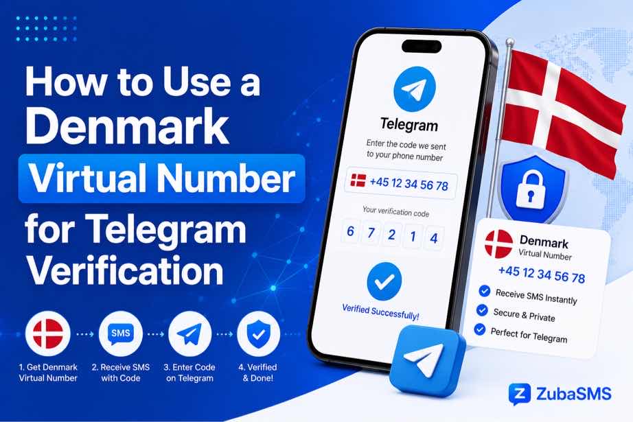 How to use a Denmark virtual number for Telegram verification