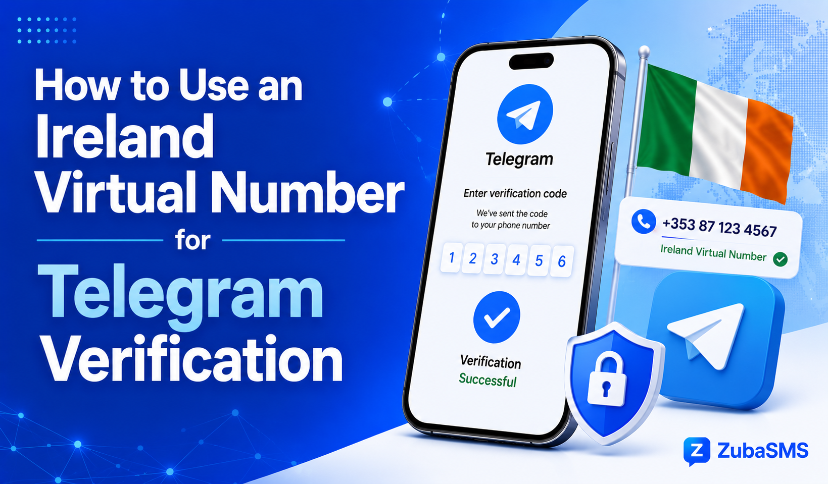 Ireland Virtual Number for Telegram verification and SMS