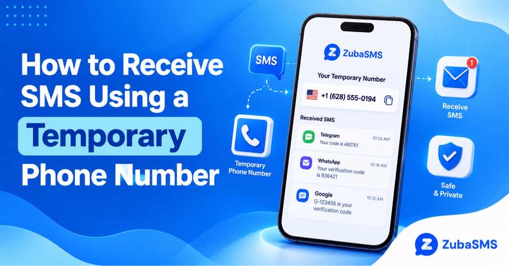 Temporary phone number receiving SMS