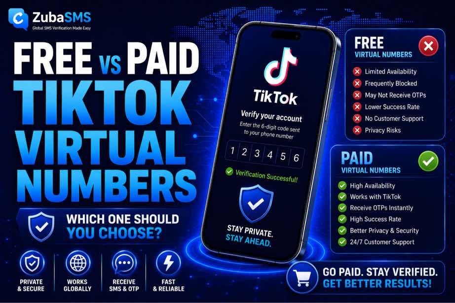 Free vs Paid TikTok virtual numbers comparison for SMS verification