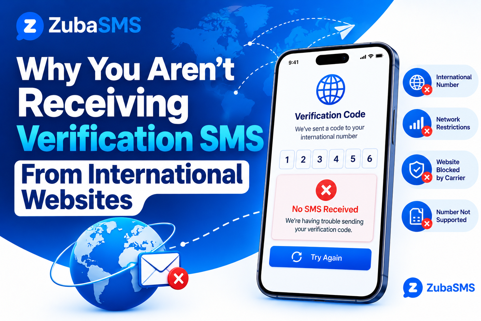 : International SMS verification troubleshooting