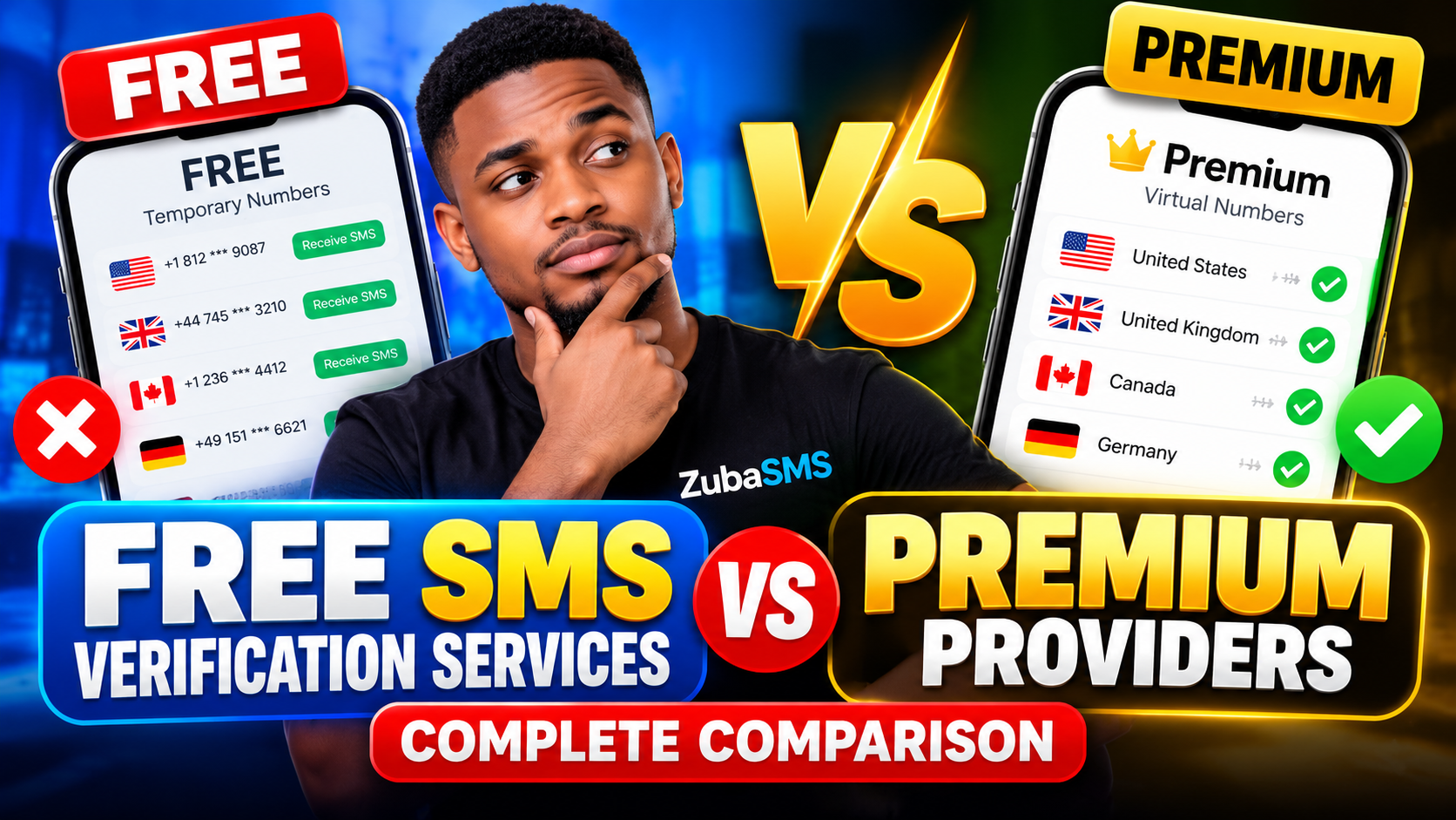 Free SMS verification service vs premium SMS verification providers
